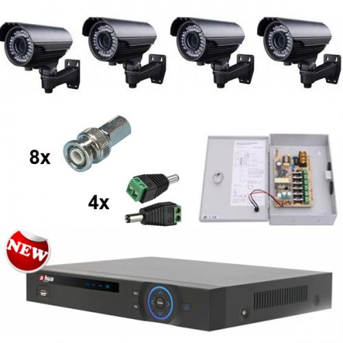 Sistem de supraveghere video cu DVR 5104H si 4 camere H138-CK40