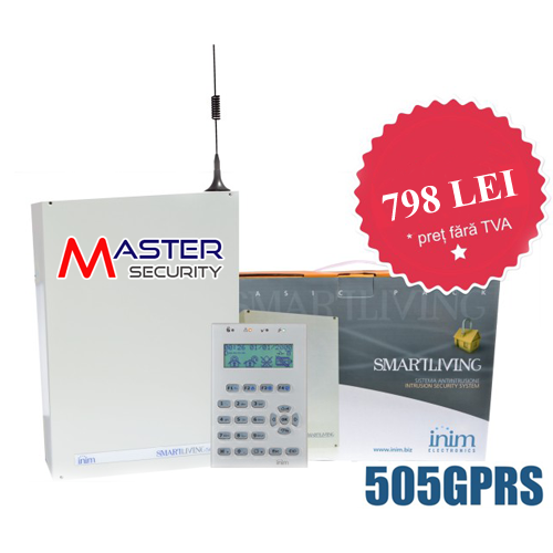 Kit Sistem de alarma GSM, INIM SmartLiving 505 GSM