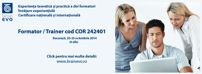 Curs autorizat Formator cod COR 242401