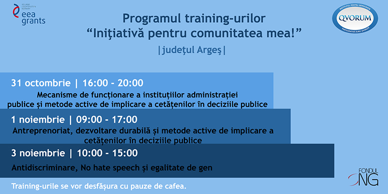 Lansăm programul ”Inițiativă pentru comunitatea mea!” - proiect destinat elevilor și studenților din județul Argeș