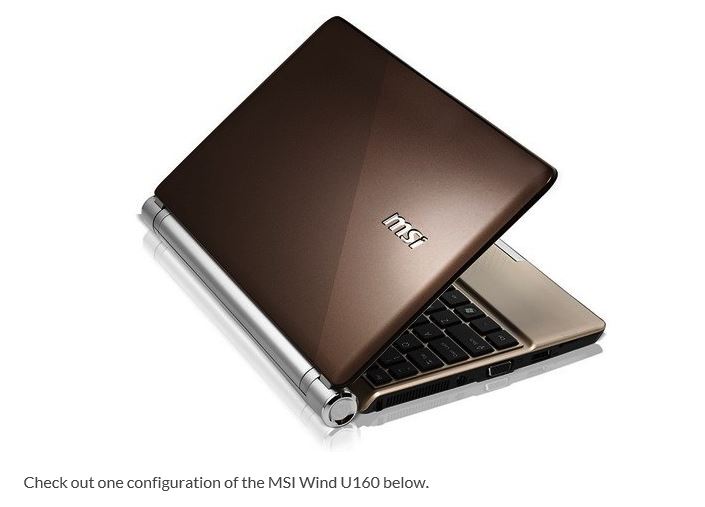 Ultrabook MSI Wind U160 - 10”