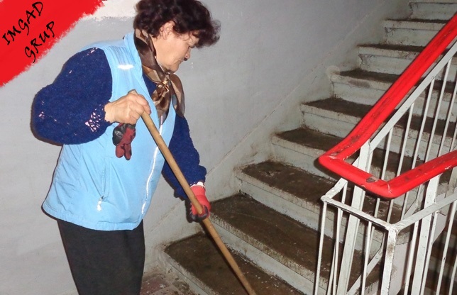 Femeie de serviciu pentru scari de bloc