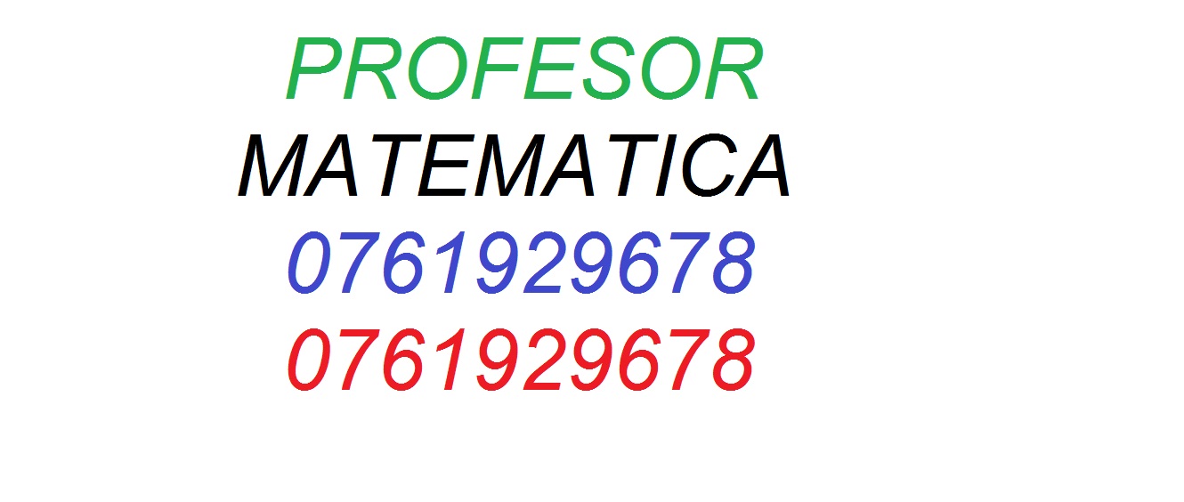 Meditatii MATEMATICA