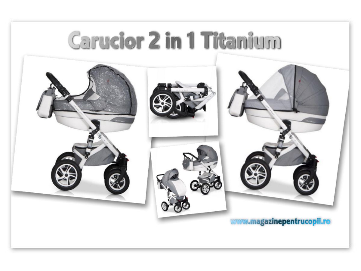 Carucior 2 in 1 culoare Titanium