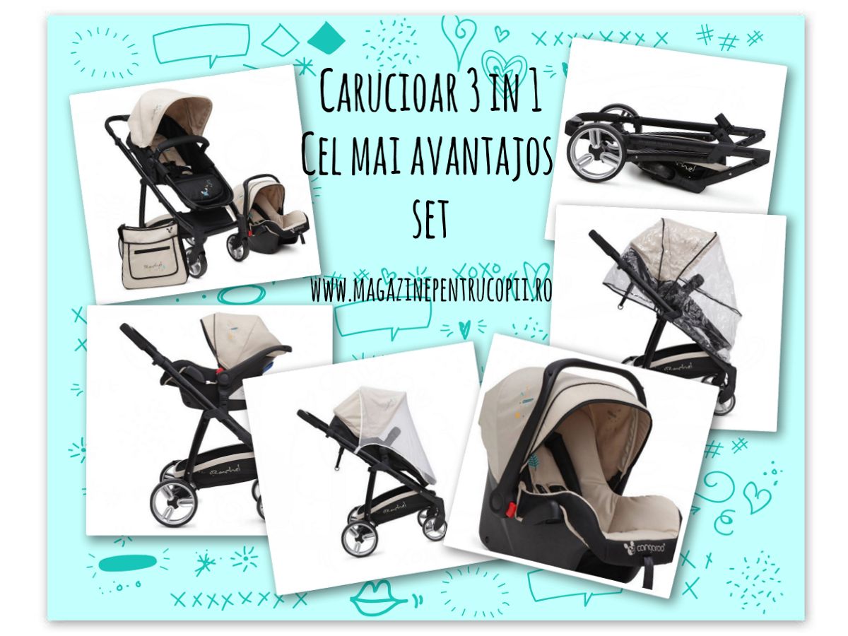 Carucior 3 in 1 - cel mai avantajos set