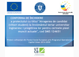 CONFERINȚA DE ÎNCHIDERE A PROIECTULUI POCU 124651