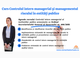 Curs online autorizat Controlul intern managerial și managementul riscului în entități publice
