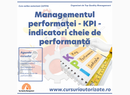 Curs Managementul performanței – KPI Indicatori cheie de performanță