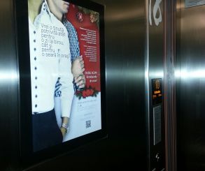 Publicitate in lift in cladiri de birouri Bucuresti, Evia Media