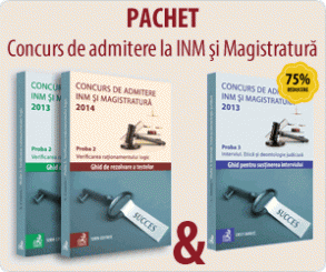 Pachet Admitere in INM si Magistratura cu numai 75 de lei