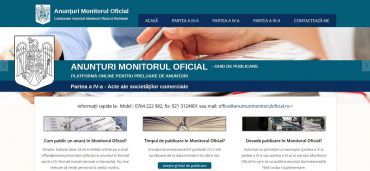 Publică anunțuri în Monitorul Oficial - Partea a III-a, Partea a IV-a și Partea a VI-a