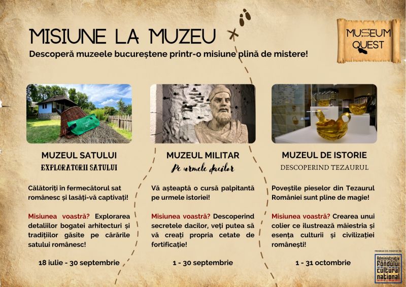 Museum Quest, un treasure hunt în trei muzee din București