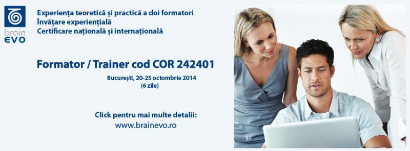 Curs autorizat Formator cod COR 242401