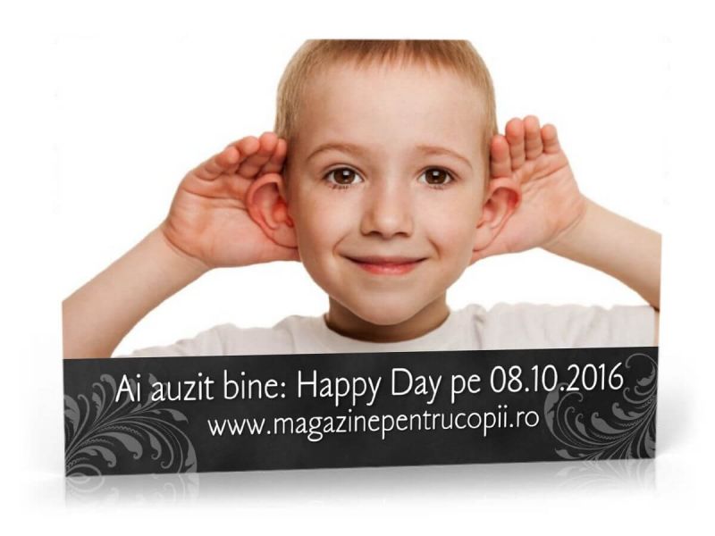 Intra acum pe site sa vezi ce surprize avem: in fiecare sambata Happy day!