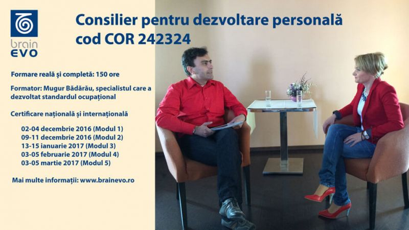 Curs autorizat Consilier pentru dezvoltare personala cod COR 242324