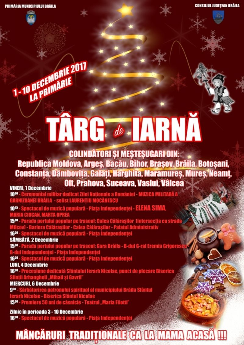 La Braila se deschide Targul de Iarna