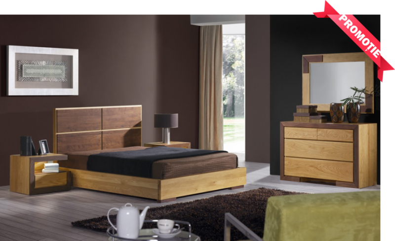 Dormitor din lemn masiv Ronex