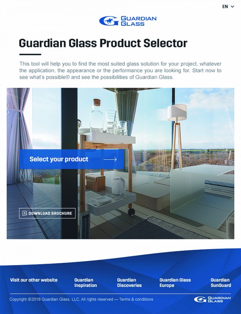 Guardian Glass Product Selector