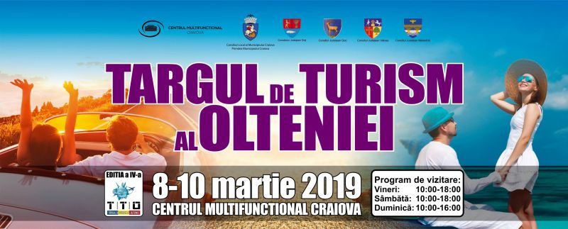 Targul de Turism al Olteniei editia a IV-a  8-10 martie 2019 -  Cel putin 12 motive sa participi la Targul de Turism al Olteniei