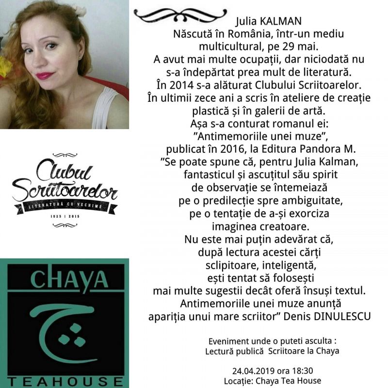 Scriitoarea Julia Kalman: scurtă prezentare