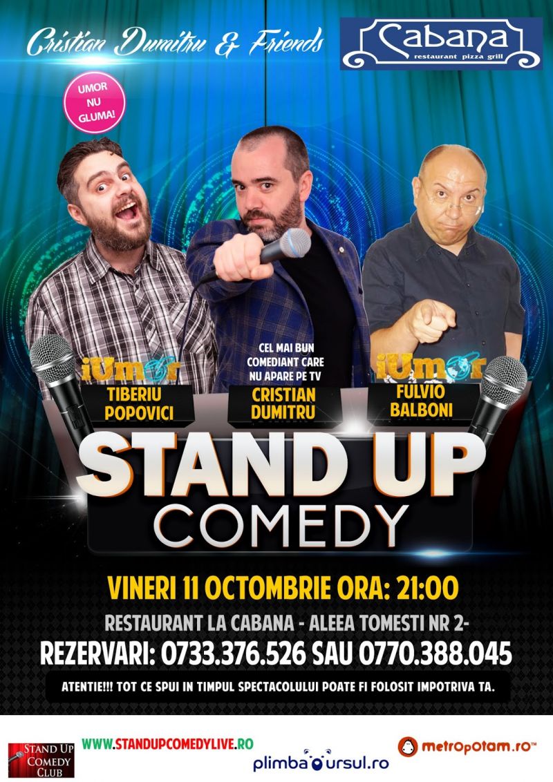 Stand-Up Comedy Bucuresti Vineri 11 Octombrie 2019