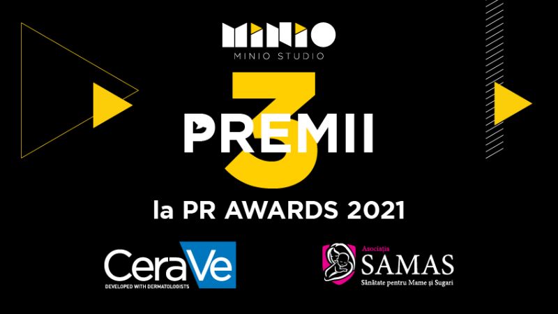 3 premii Silver pentru Minio Studio la Romanian PR Award 2021