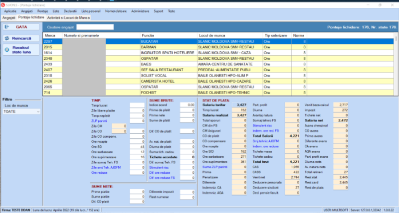 software gestionare salarii