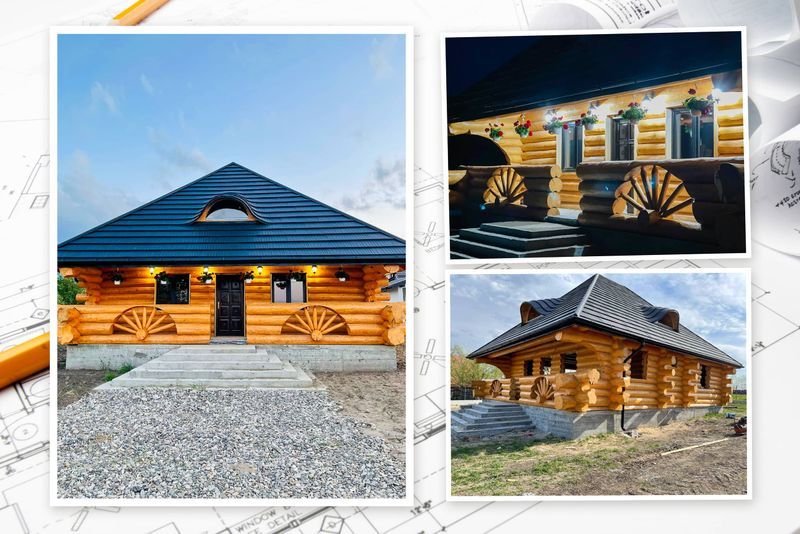 Casa din buşteni de lemn rotund rapiditate, design şi alte avantaje